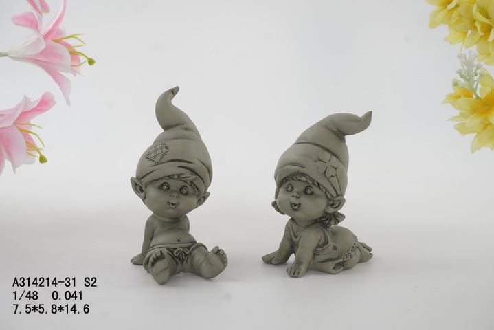 5" Sit down pose pointed hat shorts fairy garden resin crafts home gift gift decoration S2