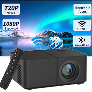 HTP H69 Portable Mini Smart Home Theater Electronic focus 1080P support LCD LED projector