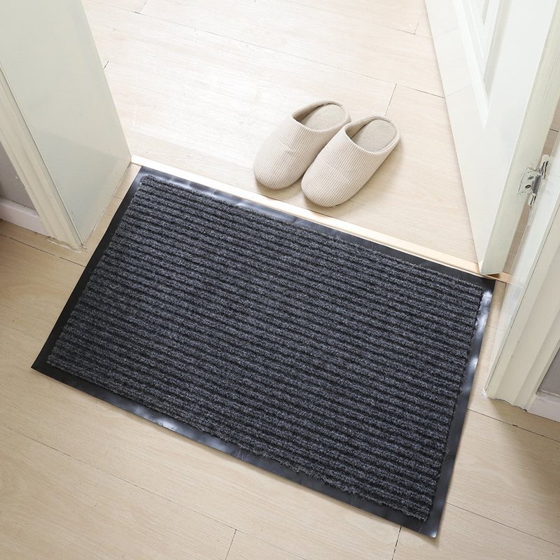 Customizable polyester needle punched double rib carpet outside outdoor front door floor mat