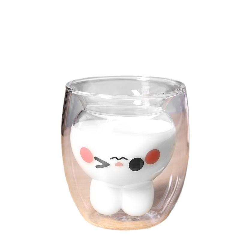 High borosilicate double layer cup