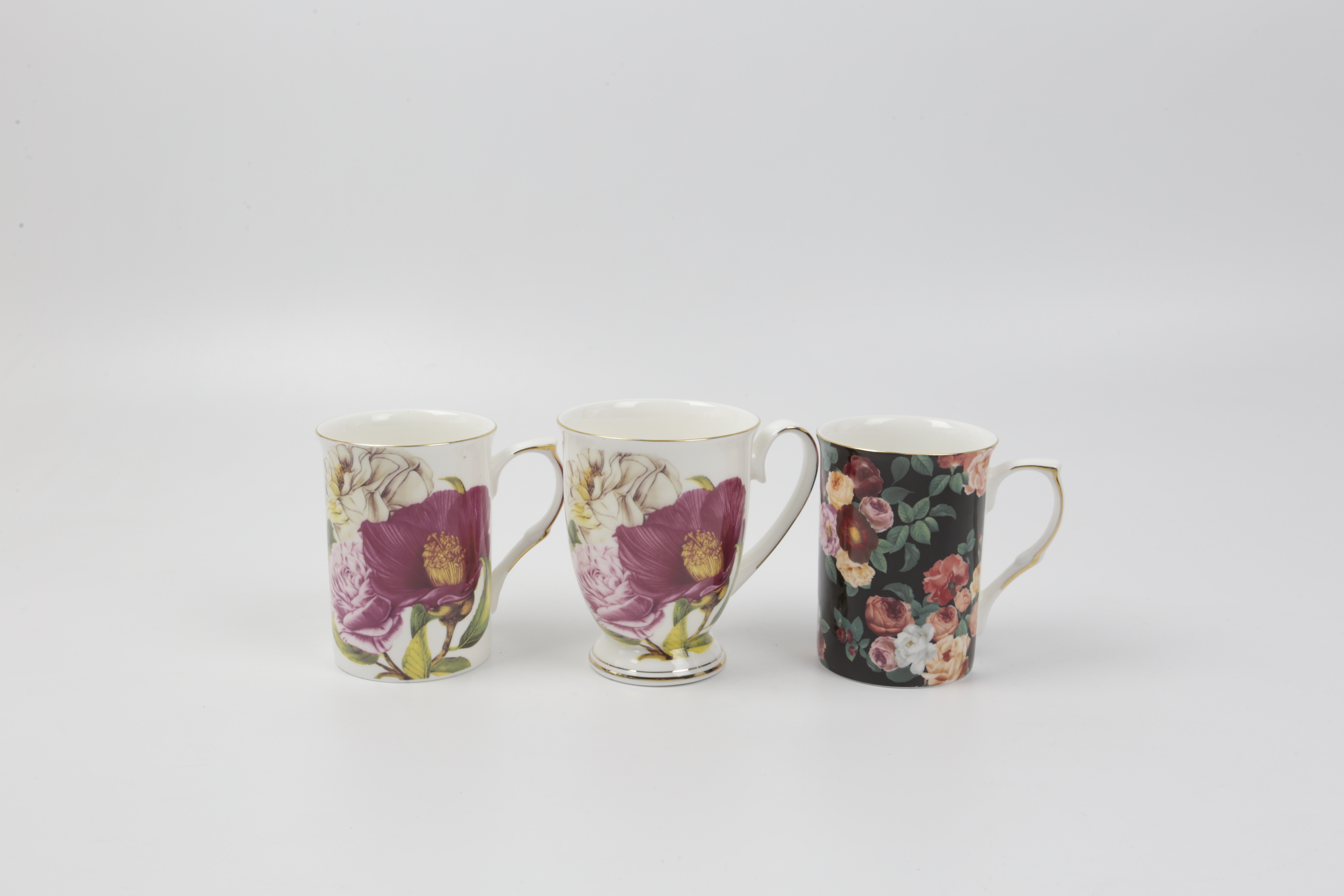high quality fine bone china mugs with decal