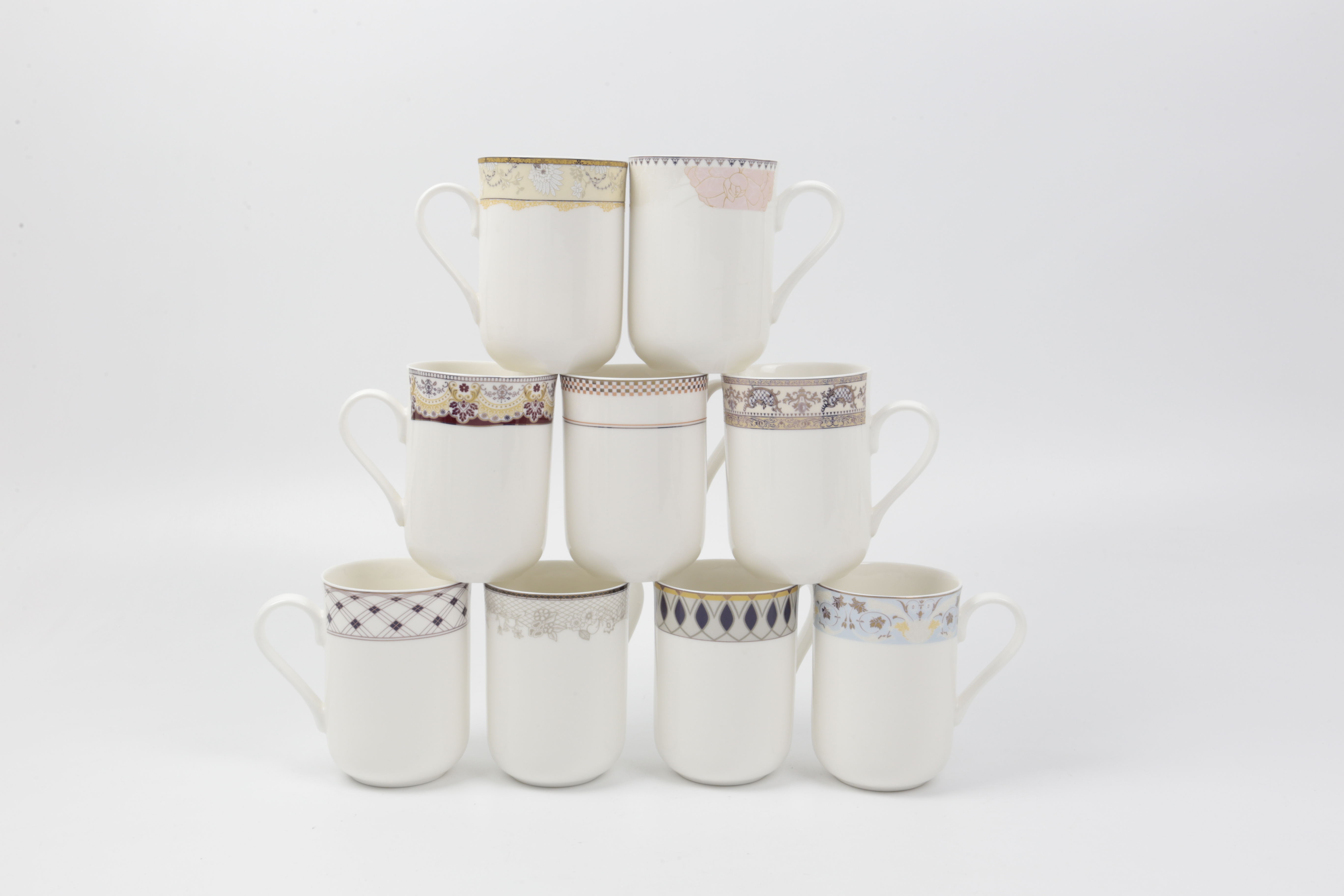 high quality fine bone china mug with decal