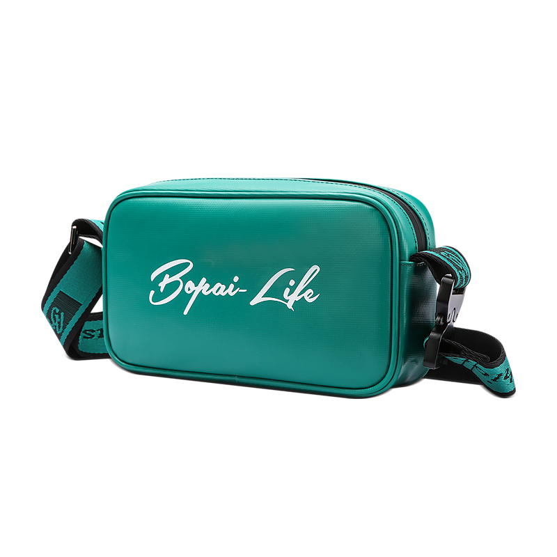 BOPAI minimalist custom satchel pu small green sling shoulder mens crossbody bag