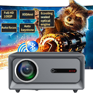 HTP H96 1080P Auto Focus Ultra High Brightness Android Smart e-cooling sealed optical projector