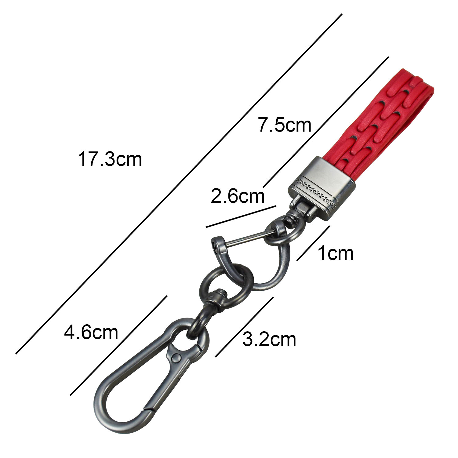 Car key chain pendant Metal leather waist Car key lanyard bag Creative key chain bag pendant