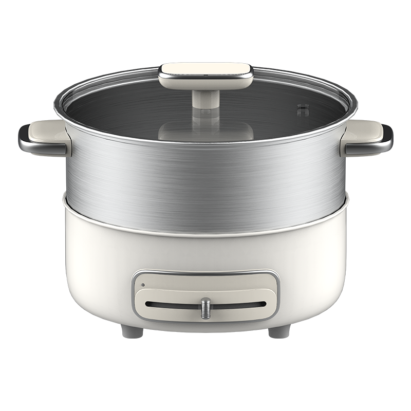 Nonstick coating electric grill electric pot with steaming grid stainless steel electric boiling pot