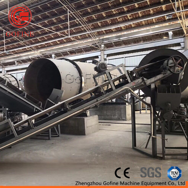 Gofine drum mixing pellet processing making line for NPK 15-15-15 fertilizer granules