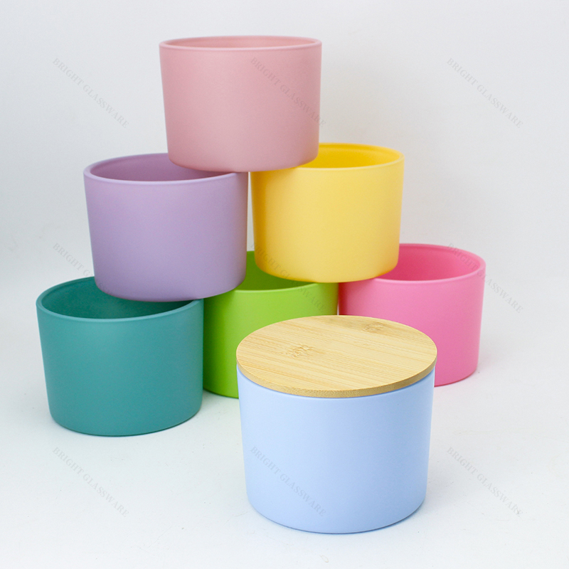 Premium Jar for candle 3 wick candle jars with lid