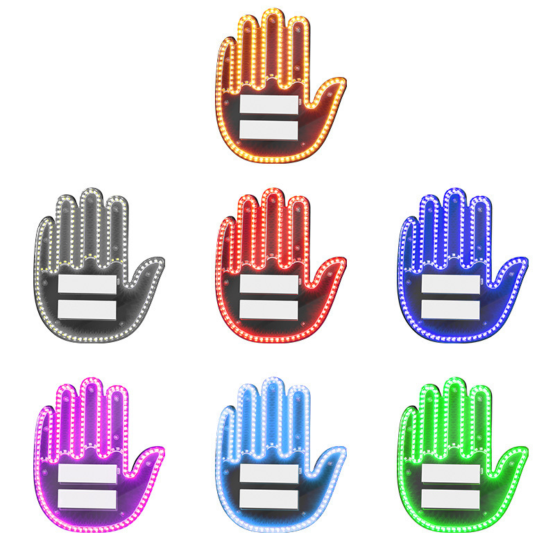 The Hand Gesture Light ，car LED Hand Sign for Car rear Window