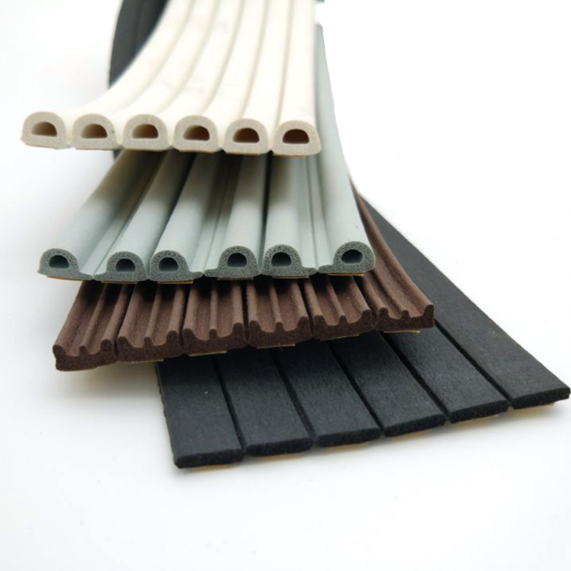 Self-adhesive foam rubber sealing strip