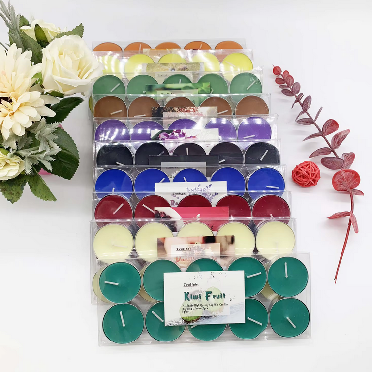 10pcs/pack Cheap Price Wholesale Smokeless Organic Paraffin Wax Tealight Fragrance Candle in Bulk