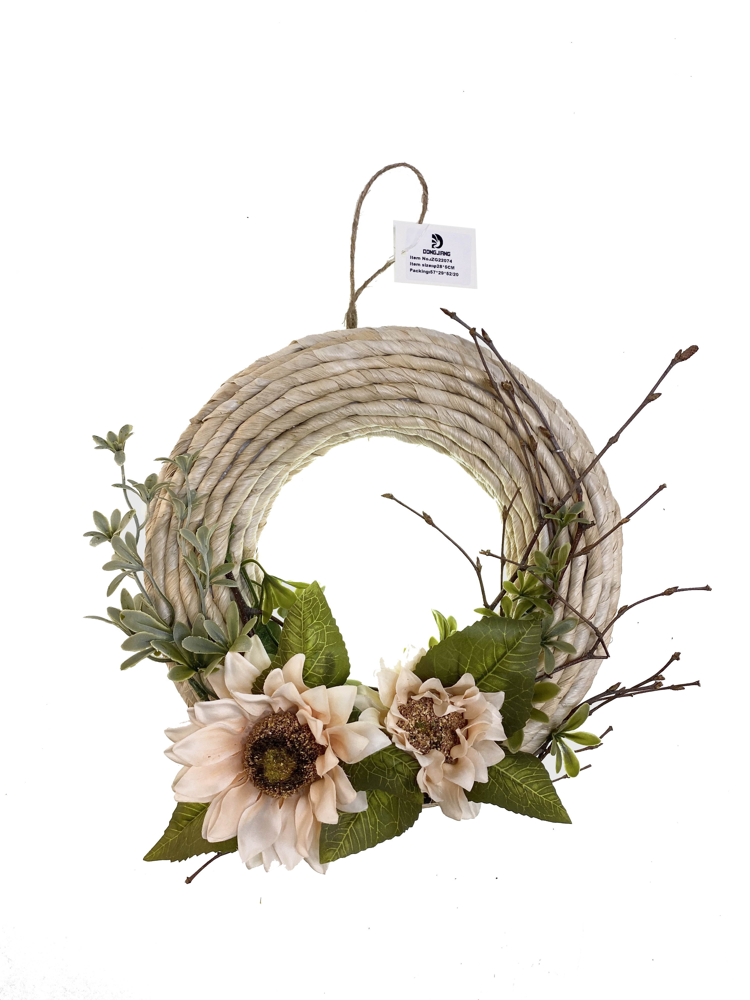 Foam wreath with decorations