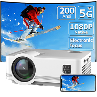 Thunderstorm 2024 New Model Portable Smart HD 1080P Projector W5 Electric Focus Home Theater Projector