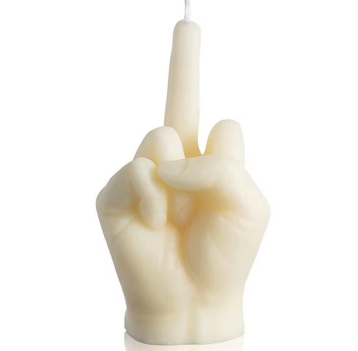 Novelty Hand Gesture Candle Middle Finger Shaped Scented Candle Gift For Home Decor Office Bar Party