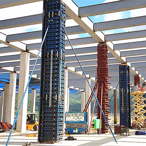 reusable column wall steel frame building concrete formwork system for shopping mall hospital