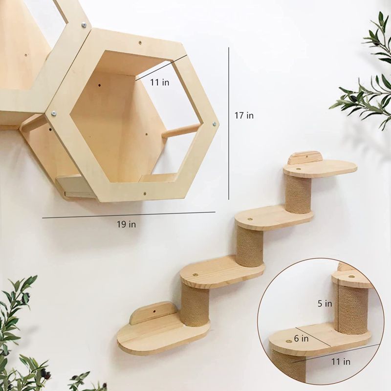 Customized Cats Climbing Products Cat Trees Scratcher Indoor Wooden Cat Tree House