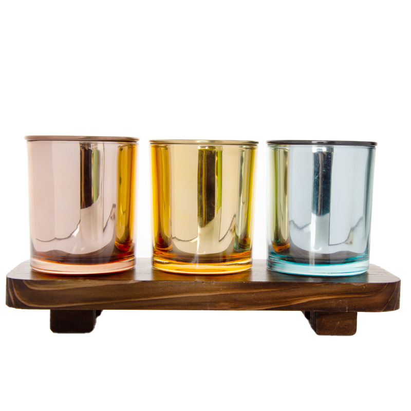 Home decoration candle jar electroplating process Candle cup Halloween decoration candles jar