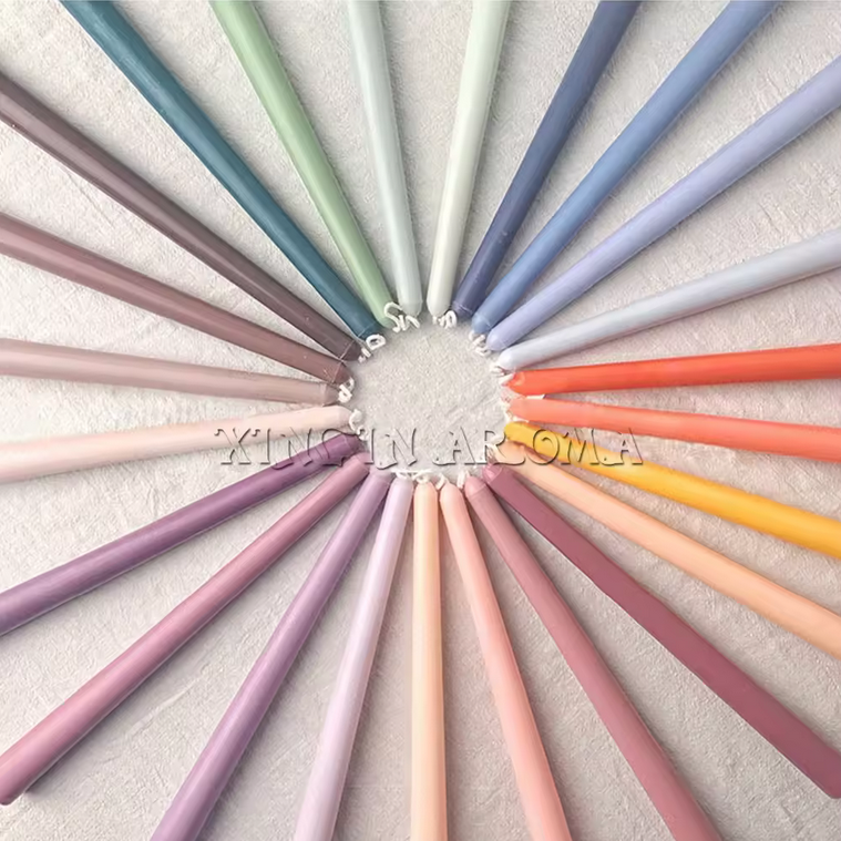 Dinner Decor Wedding Festival Candles 4 Pcs 10Inch Long Smokeless Gradient Color Taper Candles