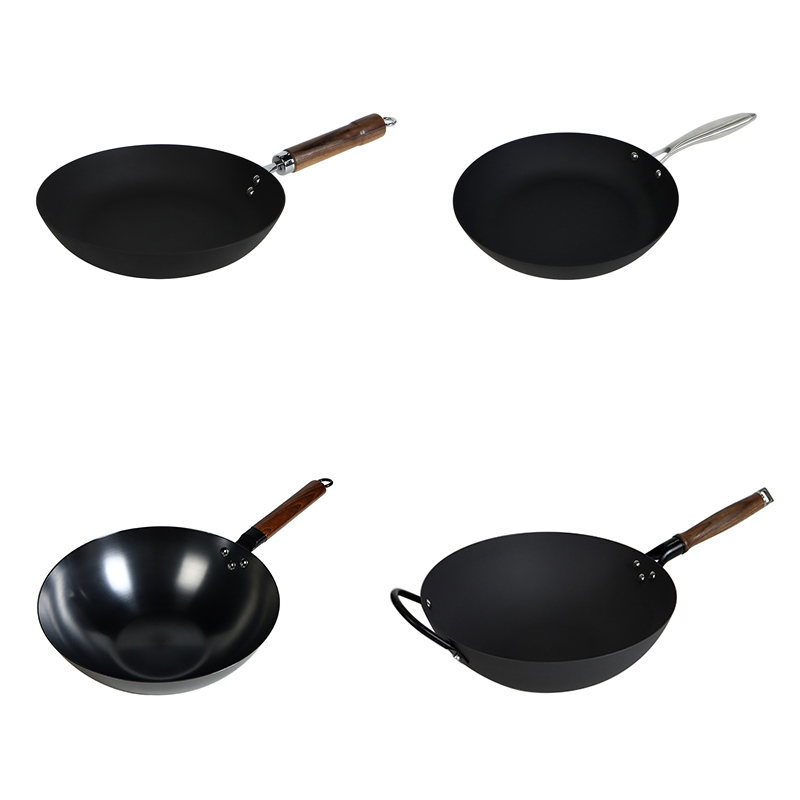 Health Safe Cookware Lightweight No Coating Frying Omelette Pan Nonstick Carbon Steel Pan Wholesaler