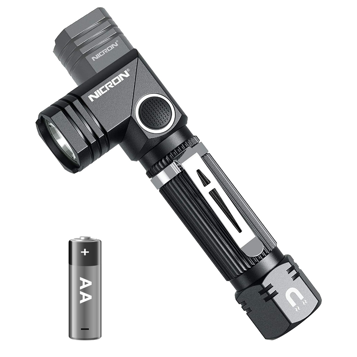 NICRON B74e Dual fuel 700LM 7W super bright mini rechargeable Twist flashlight