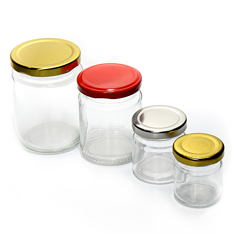 Round glass jar