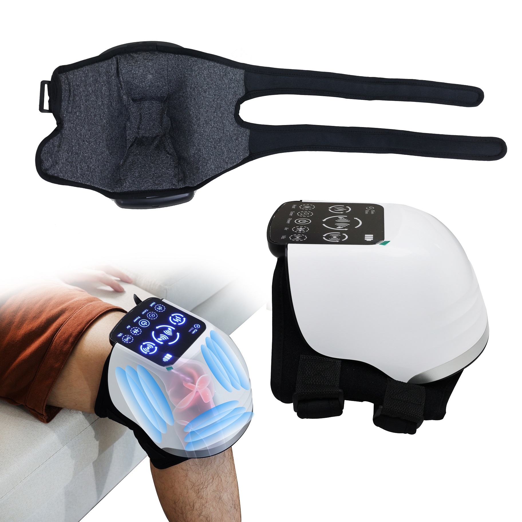 Air Compression And Vibrating Arthritis Electric Wireless Infrared Joint Knee Massager Machine With Heat