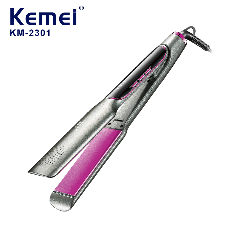 Kemei New Design Flat Iron Hair Straightener Km-2301 Private Label Flat Iron Portable Hair