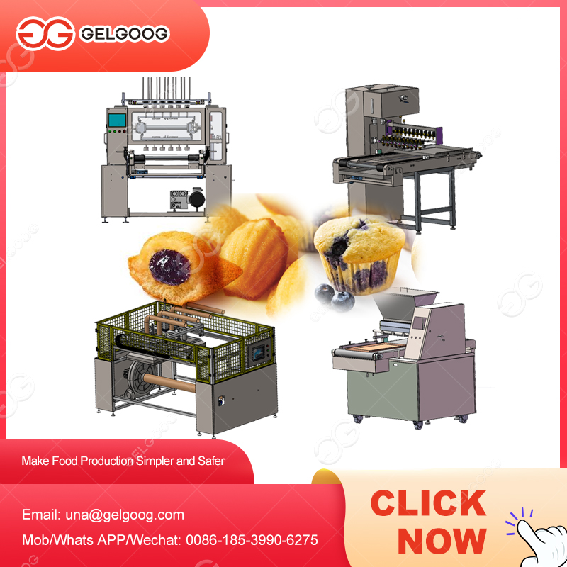 Fully Automatic Sponge Egg Shape Cake Making Machine Muffin Custard Cup Cake Production Line