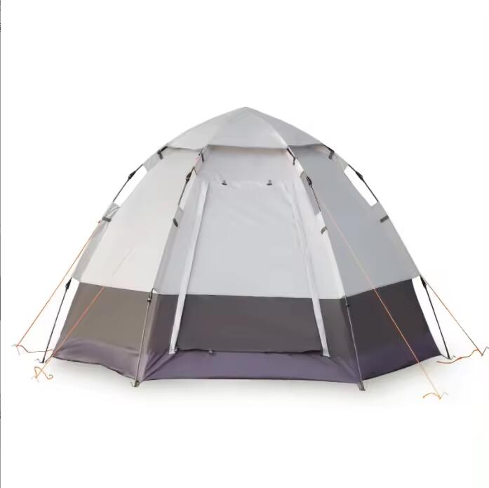 Outdoor 3-5 people automatic rain-proof camping camping family leisure hexagonal tent