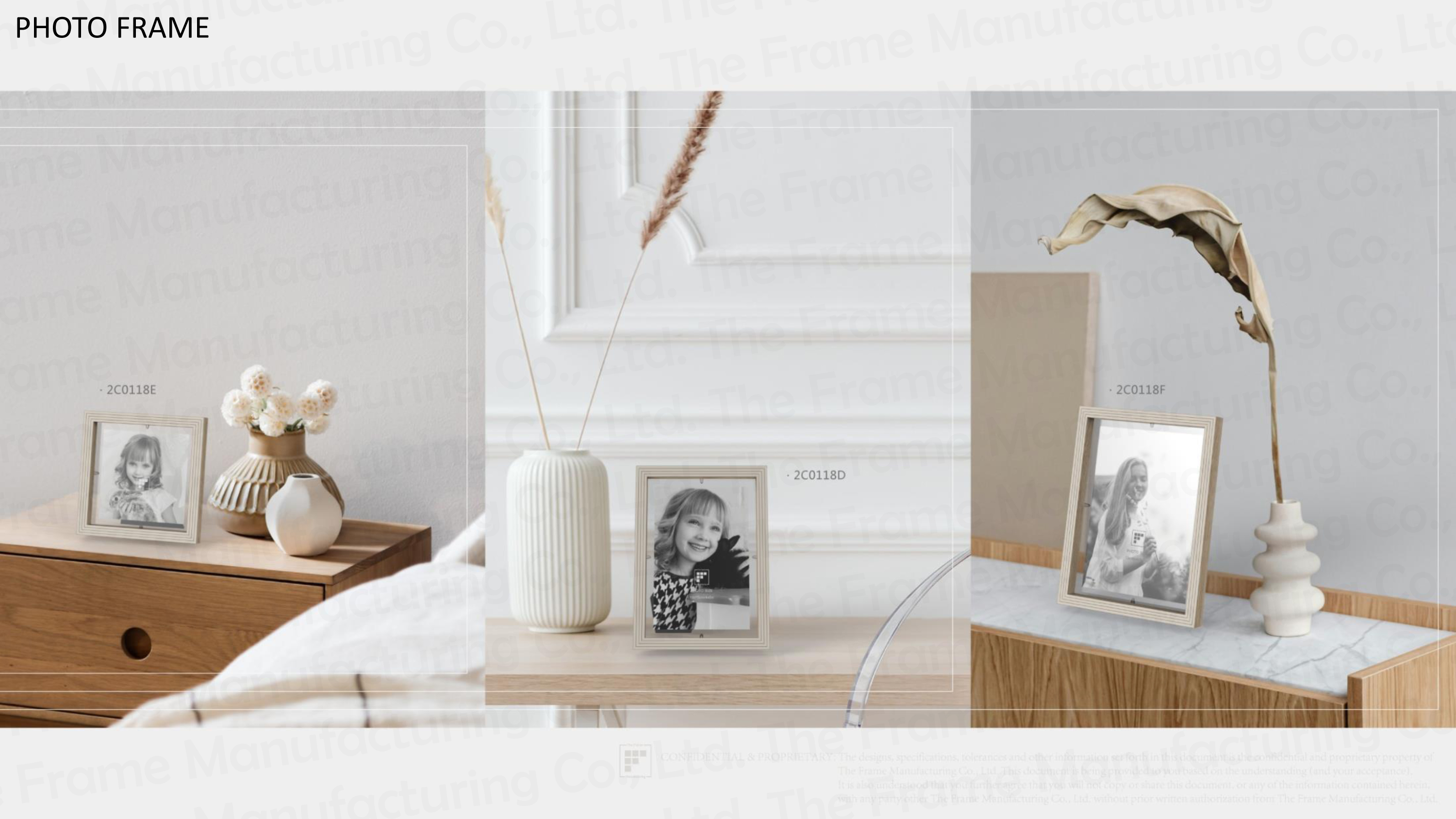 wooden photo frame, mirror
