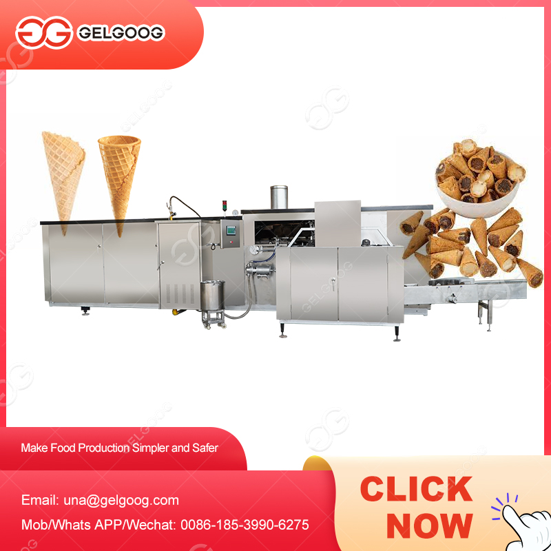 Automatic Waffle Cone Maker Ice Cream Cone Making Rolled Sugar Cone Machine Production Line