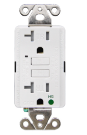 Faith 20 Amp Hospital Grade Tamper-Resistant Duplex Self-Test GFCI Receptacle With Wall Plate