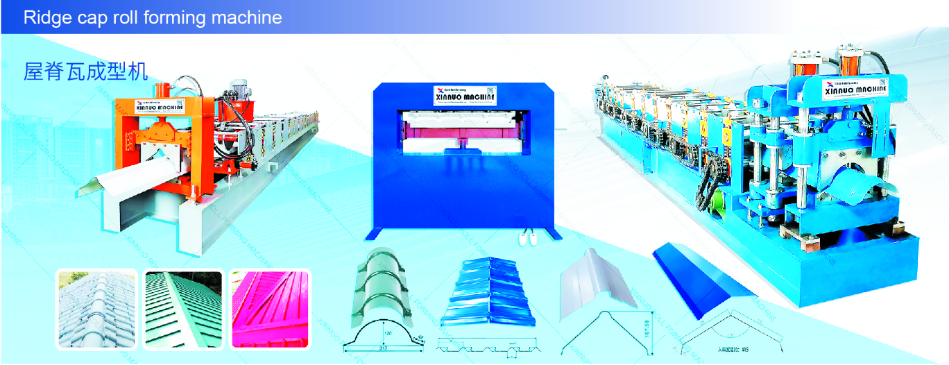 Ridge cap roll forming machine