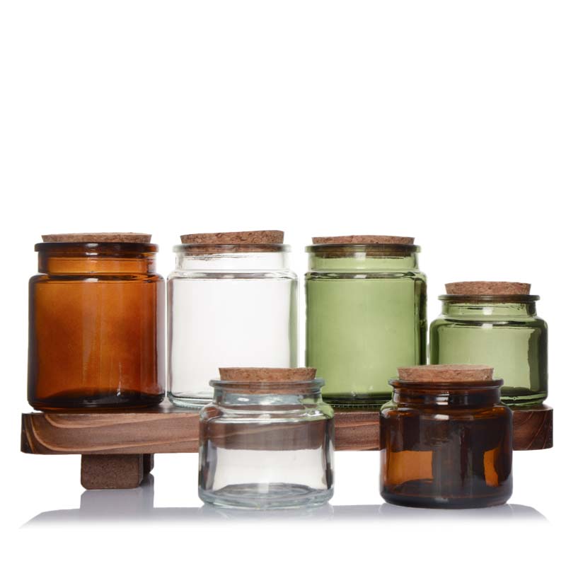 100ml 200ml scented candle glass ambience candle container with cork