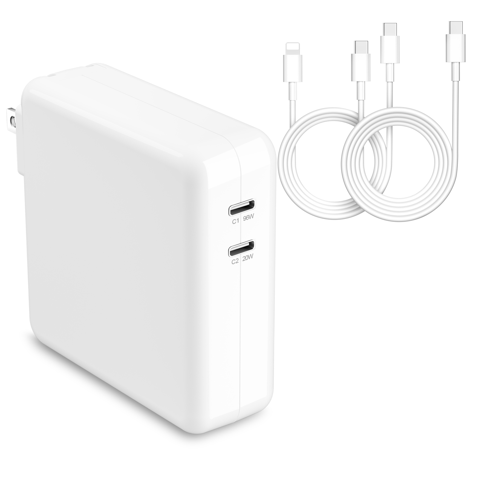Mac Book Pro Charger - 116W USB C Charger, 2 Port Power Adapter Compatible with MacBook Pro