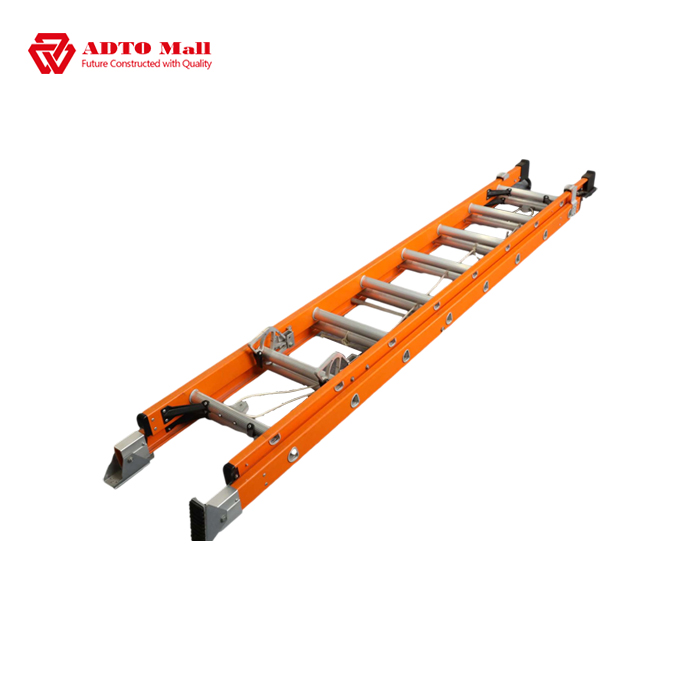 4m 5m 6m 8m 10m straight telescopic fiberglass insulated ladder for fire electrician engineering