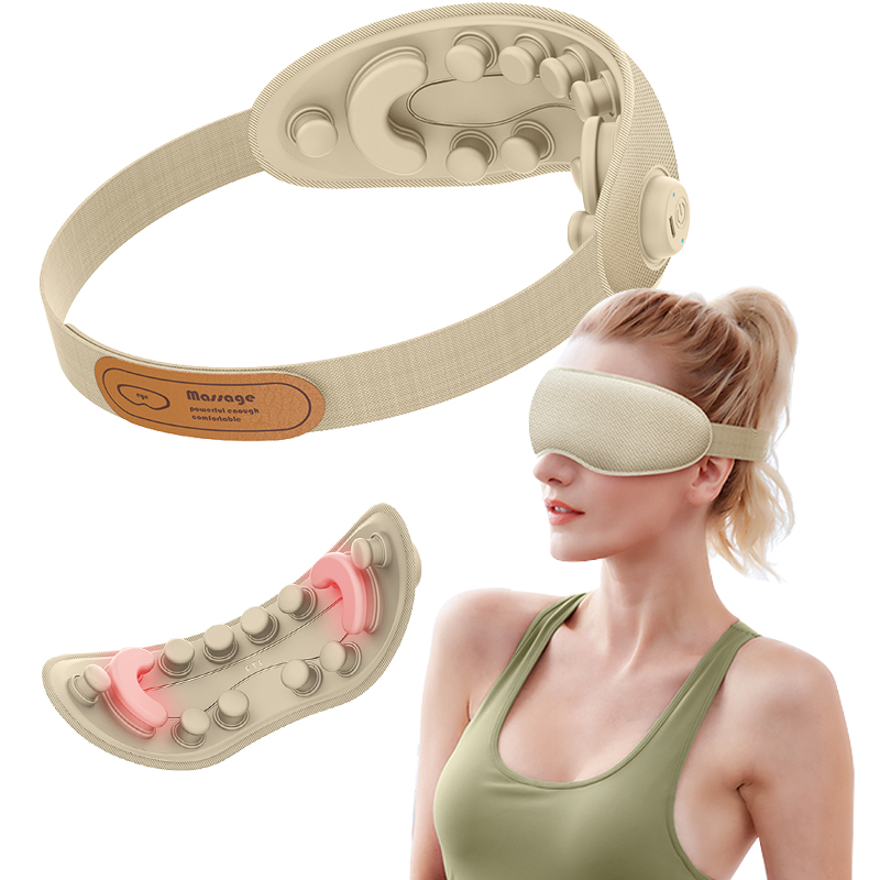 2022 Air Pressure The Smart Portable 4d Acupuncture Eye Massager Leather Device With Heat Vibration