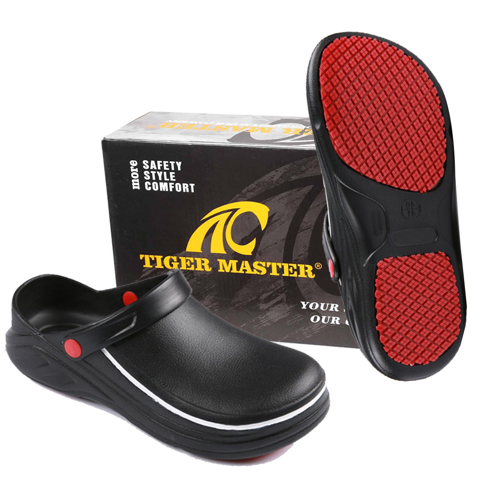 Anti-skid oil resistant soft EVA sole comfort non safety kitchen chef shoes