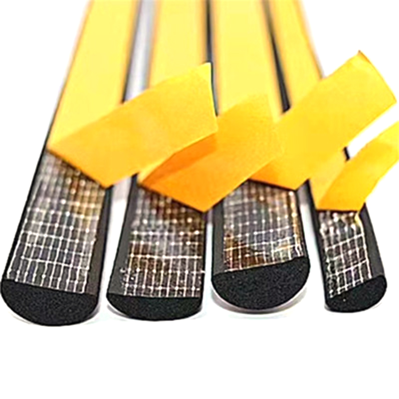 Self-adhesive foam rubber sealing strip