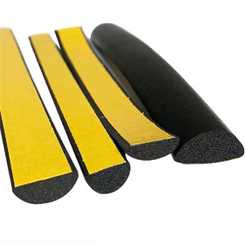 Self-adhesive foam rubber sealing strip