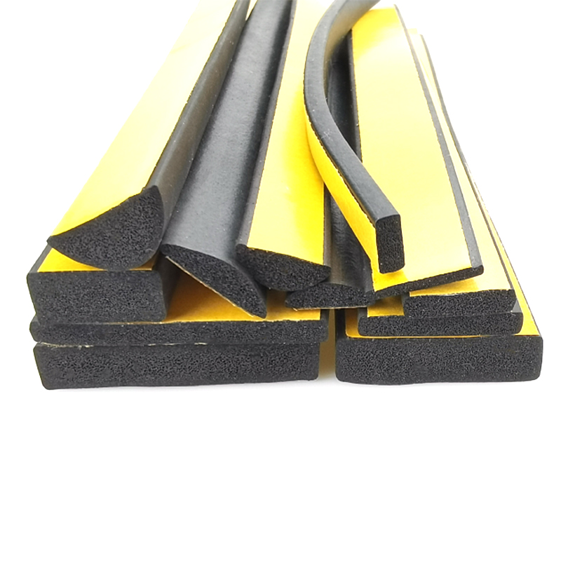 Self-adhesive foam rubber sealing strip