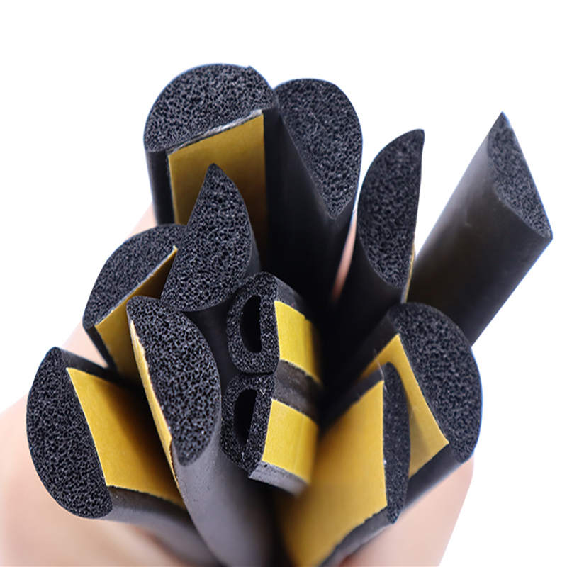 Self-adhesive foam rubber sealing strip
