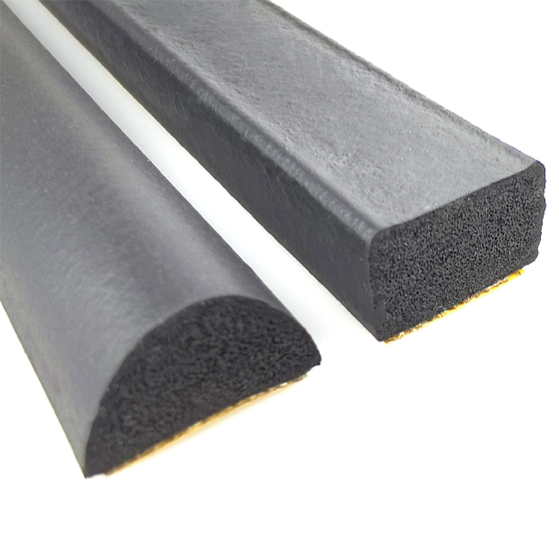 Self-adhesive foam rubber sealing strip