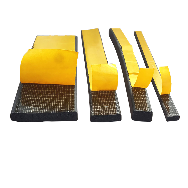 Self-adhesive foam rubber sealing strip