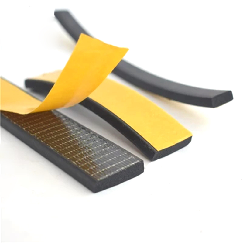 Self-adhesive foam rubber sealing strip