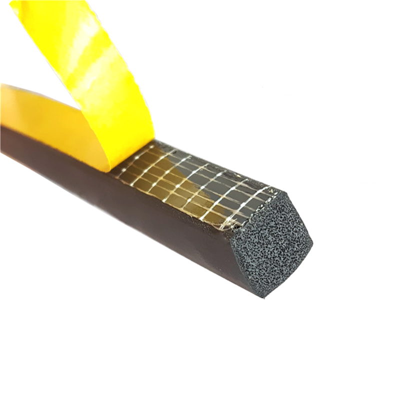 Self-adhesive foam rubber sealing strip