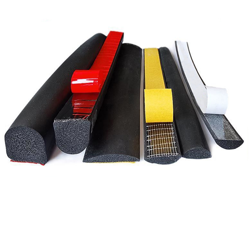 Self-adhesive foam rubber sealing strip