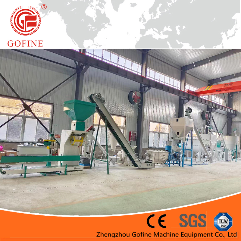Gofine small poultry feed pellet machine with animal food making machine