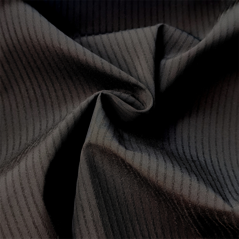 OBLST8054 Fashion stretch fabric for jacket, Polyester T800 stretch dobby stripe fabric