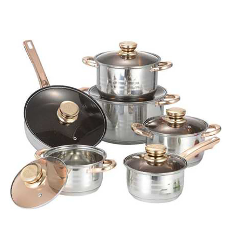 JJY stainless steel kitchenware set of pans high quality